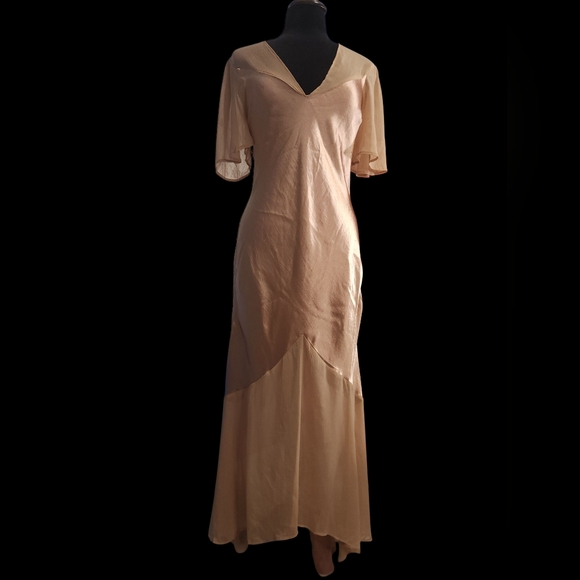 Topshop Beige Maxi Dress - Picture 1 of 10